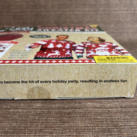 Ugly Christmas Sweater Kit – Red Holiday Jumper Size M, Special Edition w/ Decor - Picture 7 of 7